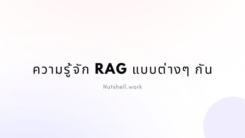 ความรู้จัก RAG แบบต่างๆ กัน
